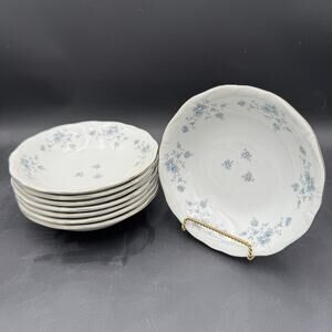 Set/4 Vintage Johann Haviland Blue Garland Coupe Soup Bowls 7 5/8"